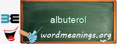 WordMeaning blackboard for albuterol